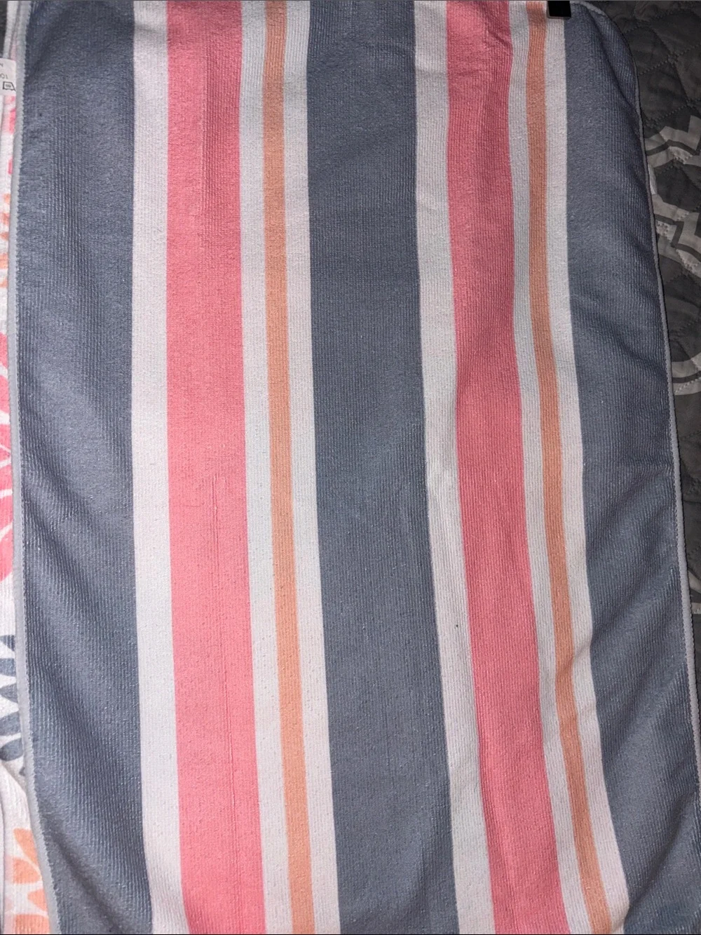 Floral Burst Kitchen Towels (4)- Coral, Peach & Slate
